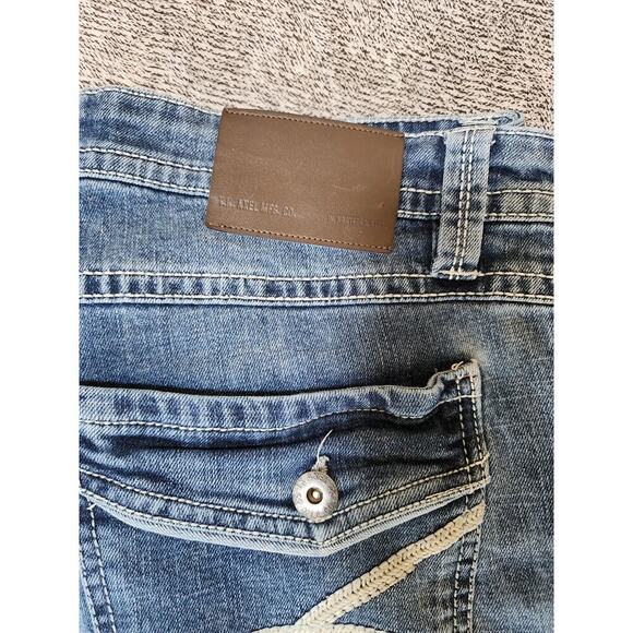 TK AXLE Men's Blue Denim Jeans Slim Boot Fit 34x32 - Picture 2 of 7